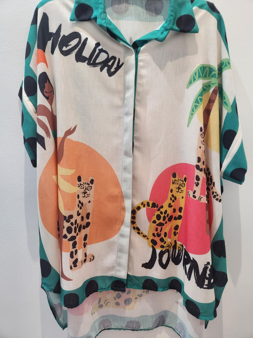 Jaelyn holiday printed shirt