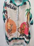 Jaelyn holiday printed shirt