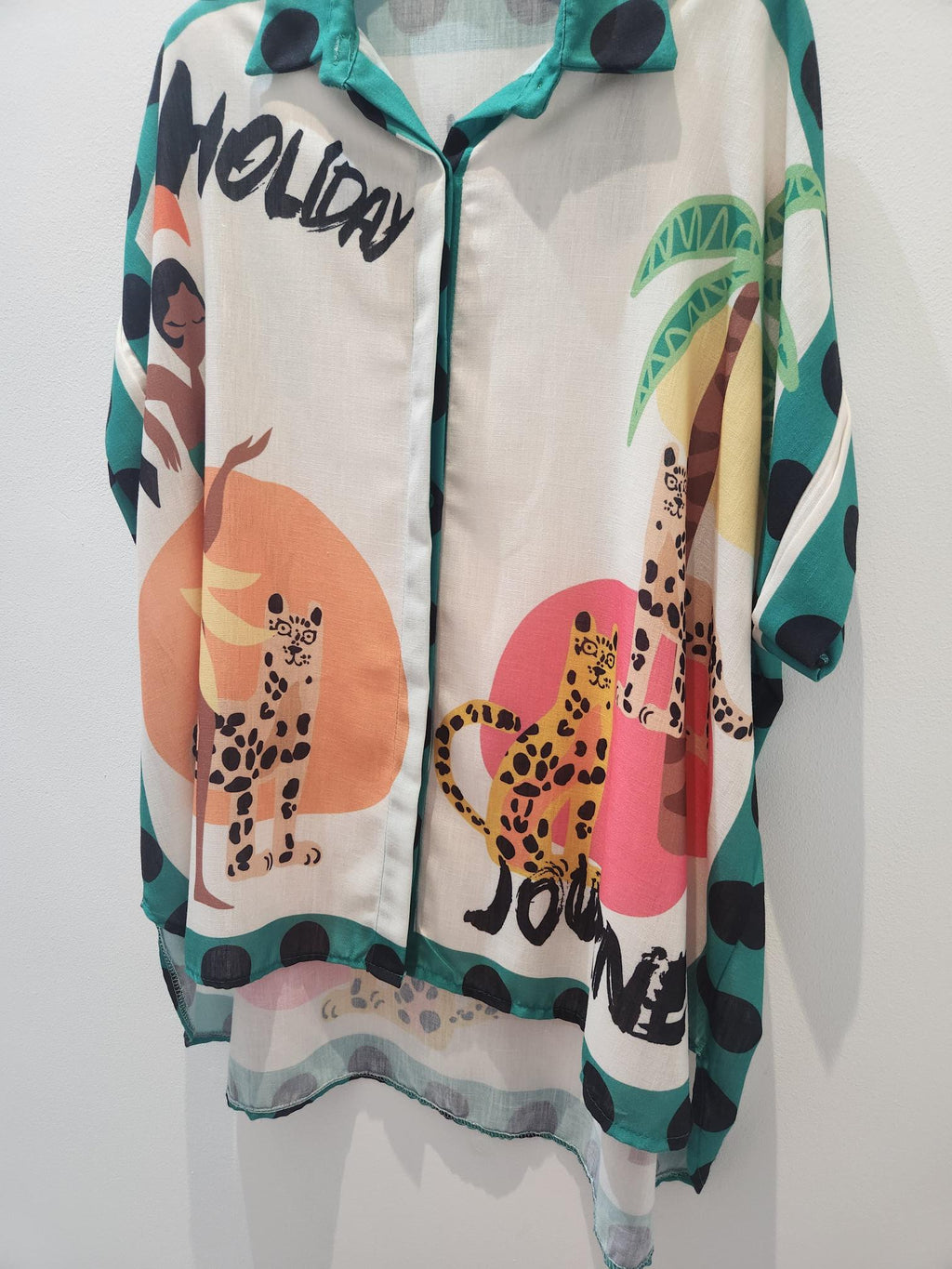 Jaelyn holiday printed shirt